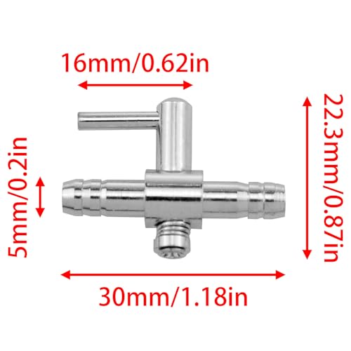 Lovelysp Aquarium Metal Gang Valves Fish Tank Air Flow Control Lever Pump Air Flow Distributor Splitter for Air Pump for Aquarium Tanks 4PCS (1.18inch)