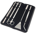 A2Z-Aquascaping Maintenance Tools Accessories,Anti-Rust Stainless Steel Tweezers Scissors Spatula for Aquarium Tank Clean, Fish Tank, Bonsai, Algae Scrapers (Set of 5 Pcs in A Case) - size: Set of 5 Pcs in A Case