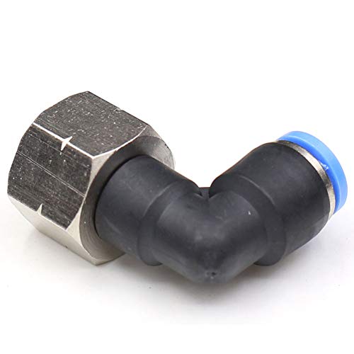 CEKER 10mm Tubing x 1/4" Npt Female Thread Elbow 90 Degree Push to Connect Fittings Air Fittings Pneumatic Quick Connect Fitting Airlines Push In Connectors Tube Fittings 5Packs - size: 10MM X 1/4" FNPT