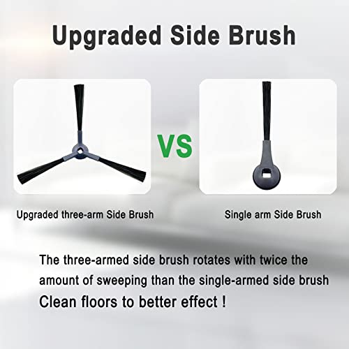 Upgraded Side Brushes Replacement for Shark IQ R101AE RV1001AE AV912S AV911S AV1010AE RV1000 AV970 AV993 AV1002AE Shark AI AV2501S AV2501AE RV2610WD RV2610WA RV2502AE RV2520AOUS Robot Vacuum Cleaner - color: 8 Pack