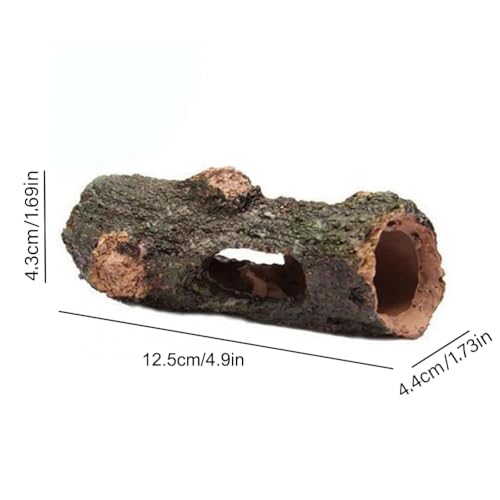 TOPINCN Aquarium Decoration Hollow Tree Trunk, Resin Betta Fish Hideout Cave Ornament for Small and Medium Tank, Vivid Landscape Log Decor for Fish to Play Rest Hide