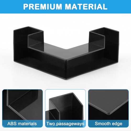 NINEFOX Aquarium Tunnel Cave Hideout, Undergravel Viewing Tunnel for Fish and Shrimp, Dual Entrance Corner Decor, ABS, 4.92 x 4.92 x 2.24 in, Black, 1 Pack