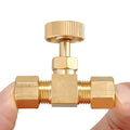 Premium Brass Replacement Control Needle Valve 1/4" OD Compression X 1/4" OD Compression - size: 1PCS 1/4"OD x 1/4"OD