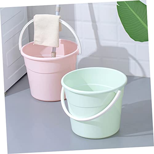 Garneck Elegant Green Cleaning Bucket Lightweight Easy to Carry Pp Material Bucket - color: Green