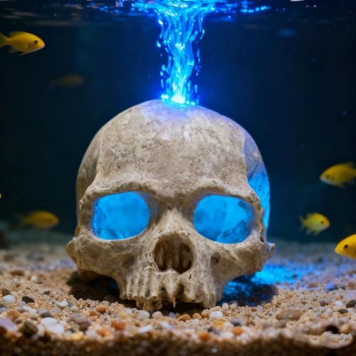 Carefree Fish Aquarium USB LED Light 2Inch Air Stone Timer with 3Ft Slicone Tubing Fish Tank Bubbler or Freshwater and Saltwater Fish Tank（Not Included Air Pump）