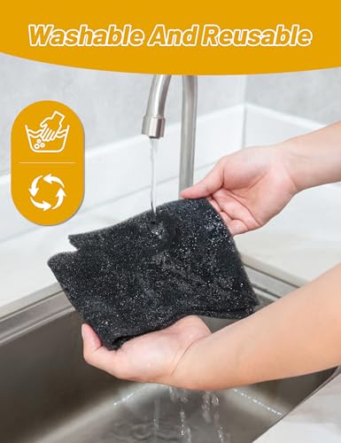 6 Pcs Cleaning Kit for GE Washer Dryer Combo,WH01X35719 Lint Filter replacement with dryer vent brush for Ge Washer Dryer Filter Sponge,Hand Washable and Reusable,Models: PFQ97HSPVDS