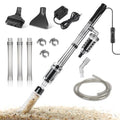 hygger Electric Aquarium Gravel Cleaner, 528GPH Fish Tank Vacuum, 5-in-1 Automatic Sand Washer Water Changer Cleaning Kit for Freshwater Saltwater, Adjustable Length Handle Tube,Hose, Clamp