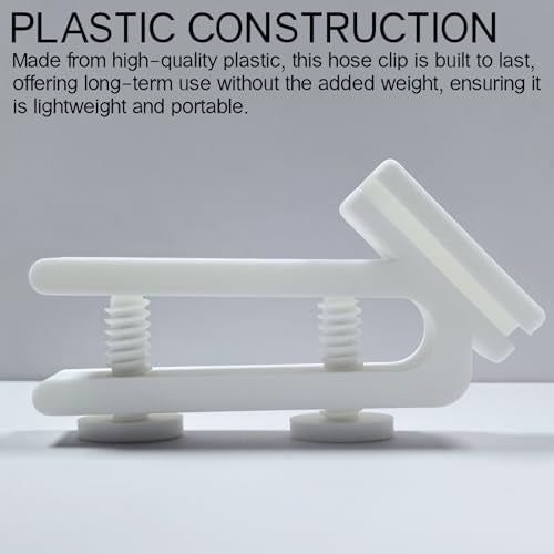 2-Piece Adjustable Fish Tank Hose Clip - Water Pipe Clamp for Aquarium, Bucket, and Garden Irrigation - Adjustable Support with Guide Stand