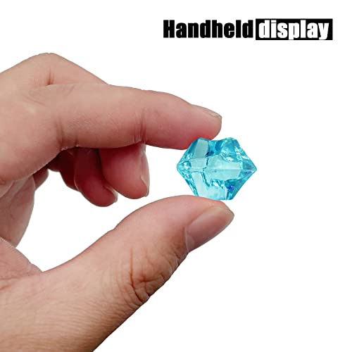 Vase Fillers for Home Decor, Fake Crushed Ice Cubes, Vase Fillers, 150 pcs Reusable Fake ice Cubes for Photography Accessories Props Decoration(0.86 * 0.62inch,Blue) - color: Blue-16*22mm-150pcs