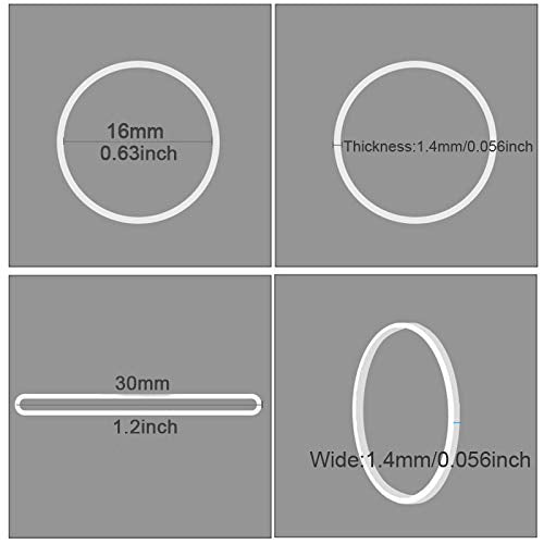 AMUU Rubber Bands1200pcs white small Rubber Band Mini Soft Elastic Bands for Hair Braids Hair Diameter 16mm rubber bands for Office Supplies School Home - color: White-1200Pcs