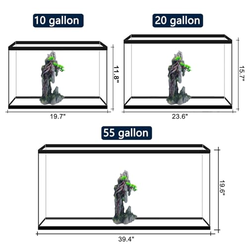 Tall Aquarium Mountain View Stone Decorations Aquarium Ornament Rock Cave Landscape Artificial Mountain Hill View Fish Tank Caves for Betta Hiding Reptile Aquarium Supply - color: Tall Mountain View