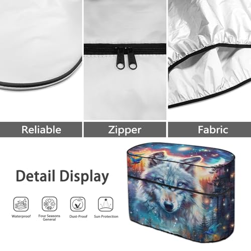 Blue Wolf RV Propane Tank Cover Double 20LB Camper Propane Tank Cover Protector Sun Protection Propane Tank Covers with Zipper Closure - color: Blue Wolf, size: Small-Double 20LB