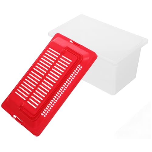 ERINGOGO Portable Fish Tank and Turtle Habitat Breeding Box, Pp Plastic Handheld Aquarium, Impact-Resistant 18x11x11cm for Small Pets and Reptiles Transportation