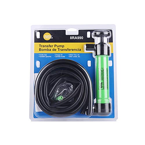Koehler Enterprises Fuel Pump for Gas, Oil, and Liquids, Transfer Pump Kit for Automotive and Home, Safety Siphon, Green - style: Green