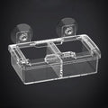 Escape Proof Reptile Feeding Dishes with Suction Cups, Plastic Anti-Escape Mealworms Bug Food Feeder Bowl for Lizard Leopard Gecko Chameleon Terrarium Tank Accessories