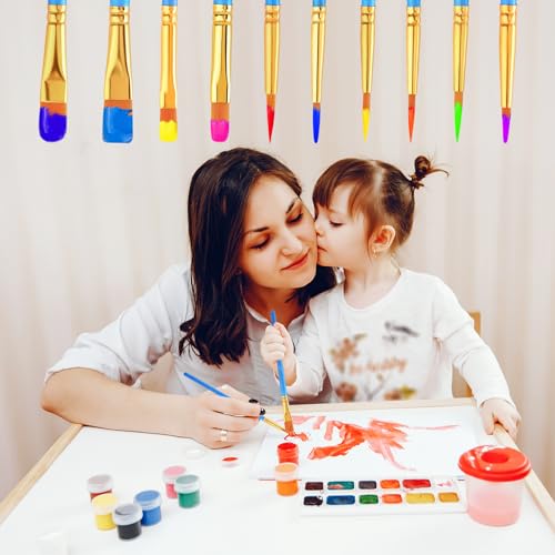 AROIC Acrylic Paint Brush Set, 36pack/360pcs Nylon Hair Paint Brushes, for Oil Painting Rock Body Painting, Artist Amateur Craft Paint Brushes Supplies, Children Adult Painting Small Paint Brush Set. - color: Blue, size: 360pcs