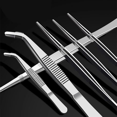 12Inch Fine-Tip Kitchen Tweezers Tongs – Extra-Long Stainless Steel Cooking Tweezers Dishwasher Safe for Grilling, Baking & Food Prep (12In Straight BBQ Tongs) - color: 12In Straight BBQ Tongs