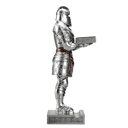 King's Guard Headphone Stand Watch Display Stand Jewelry Bracelet Necklace Holder Trays Towers Warrior Knight Mobile Phone Stand for Office & Home 12.20 Inch (Silver) - color: Silver