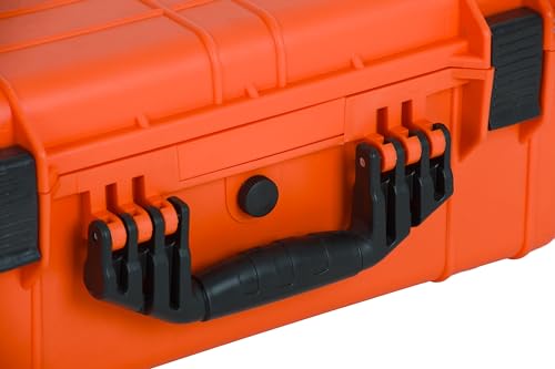 MEIJIA Portable All Weather Waterproof Protective Hard Case,Compact Camera Case with Customizable Fit Foam,Fit Use of Drones,Camera,Equipments, 20.62 x16.85x8.11inches(Orange) - color: Orange