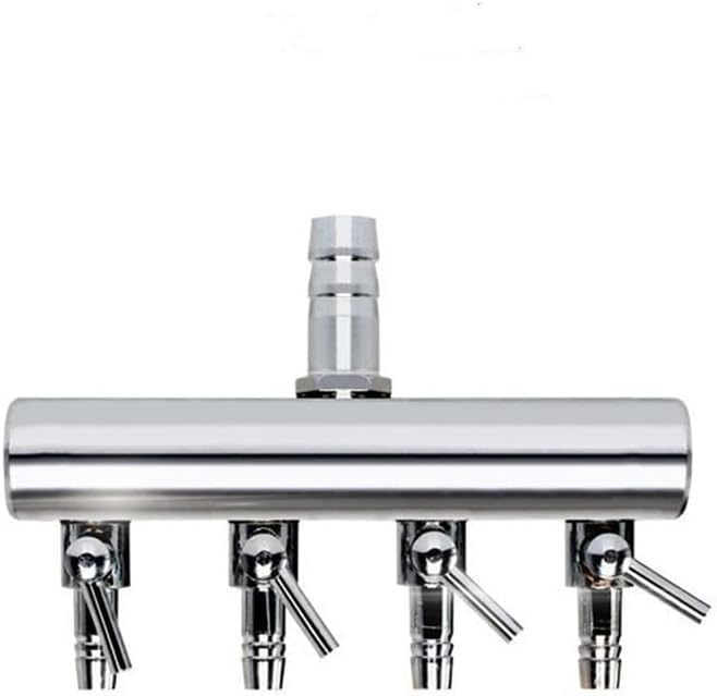 4-Way Aquarium Air Flow Control Lever Valve Chromium Copper Distributor Fish Tank Splitter Pump Accessories 1Pcs