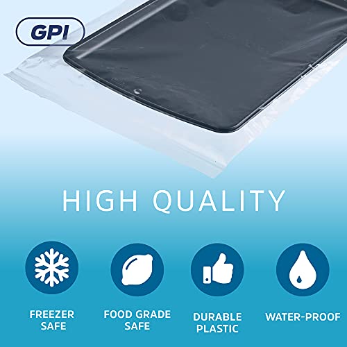 GPI - 2.5 Gallon Extra-large Zip Bags, 13" x 18" Large Reclosable Lock Zip Bags, Clear Plastic Zipper Storage Bags with Zip Top Lock for Freezer, Clothing, Food, Supplies - 1000 Count - size: 13" x 18"