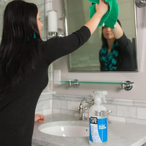 Better Life Glass Cleaner, Streak-free Window Cleaner, Surface Cleaning Spray, Mirror, Screen and Shower Door Cleaner, Removes Fingerprints, Dust, Dirt, Unscented, 32 Oz, Pack of 2 - size: 32 Fl Oz (Pack of 2)