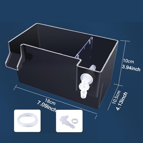 Aquarium Filter Hang on Back External Filter Box Multilayer Filtration Drawer Tray Easy Maintenance Quiet Water Circulation Suitable for Fish Tank, Black 18x10.5x10cm - color: Black 18x10.5x10cm