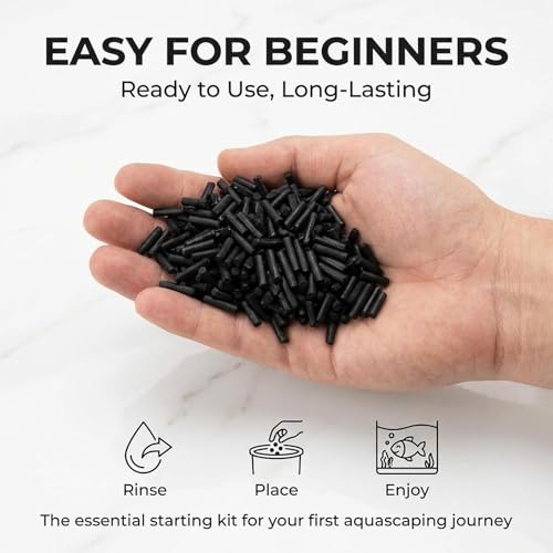 Sukh Activated Carbon Pellets - Activated Charcoal Bulk Carbon for Aquarium Charcoal Pellets for Waterbox Aquariums Pond Fish Tank (1.9, Pounds)