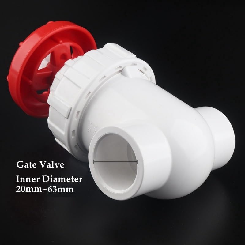 20/25/32/40/50/63mm UPVC Gate Valve Precision Flow Control PVC Sluice Valve Garden Irrigation Aquarium PVC Valve Ball Valve - size: 50mm DN40 White