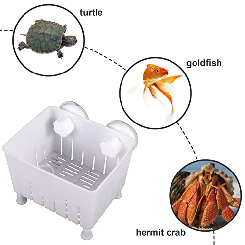 Ipetboom 1set Fish Breeder Box Tortoise Isolation Container Fish Hatching Box Feeding Trough Multi-Functional Aquarium Breeding - color: White