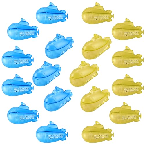 AMI PARTS Humidifier Tank Cleaner Adorable Submarine, Silver Ion Filter Ball Purifie Water Soften Hard Water for Most Humidifiers and Fish Tank 18-Pack (Blue& Yellow) - color: Blue+yellow