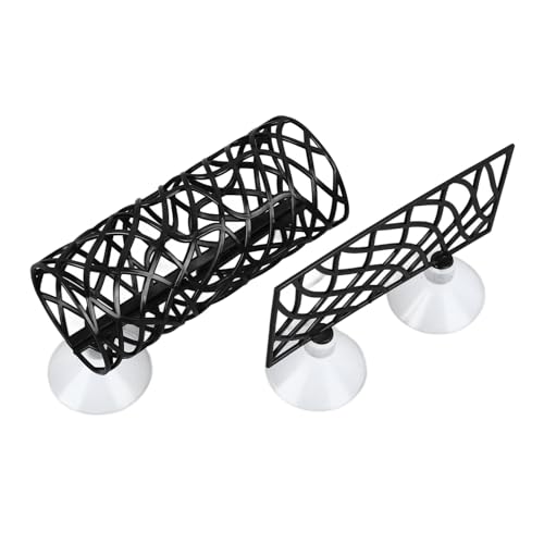 Tnfeeon Betta Fish Tunnel, Betta Sleeping Tube Hollow Design for Small Fish Shrimp Toys for Betta Guppies Resting Betta Fish Tank Accessories Hammock Aquarium Decorations Hideout (Black) - color: Black