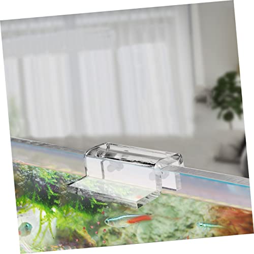 BESPORTBLE 12pcs Acrylic Fish Tank Cover Support Bracket Fixed Tool for Open Rib Aquariums Holder for Turtle Tanks Pet Boxes Compatible Thick