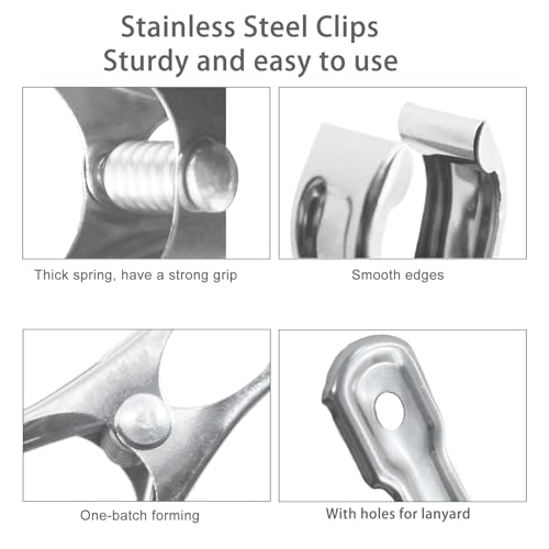 40 PCS Garden Clips, Greenhouse Clamps Made of Stainless Steel, Greenhouse Clips for Netting, Have a Strong Grip to Hold Down the Shade Cloth or Plant Cover on Garden Hoops - style: 40Pcs