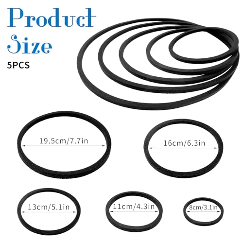 5Pcs Fish Feeding Ring, 5 Sizes Aquarium Feeding Ring for Fish Tank, Round EVA Floating Plant Corral/Aquarium Fish Feeder Ring Filter Out Floating Plants Accessories (Black)