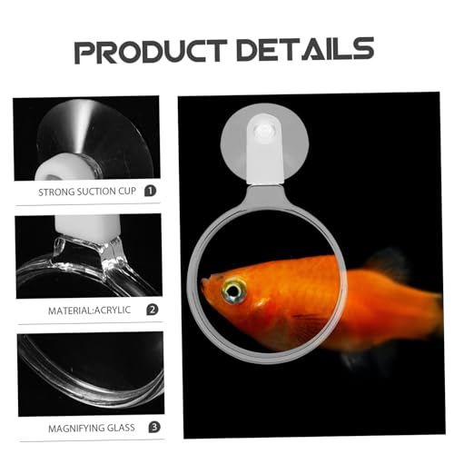 BESPORTBLE Cup Glass for Fish Tanks Viewer for Small Animals Plants and Landscapes Easy to Attach and Use Magnifier for Observation