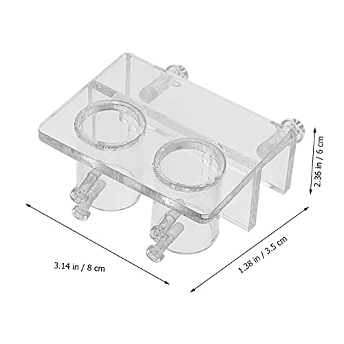 FRCOLOR Fish Tank Hose Bracket Double Holes Acrylic Tube Holder for Aquarium Fixing Clip for Aquarium Accessories