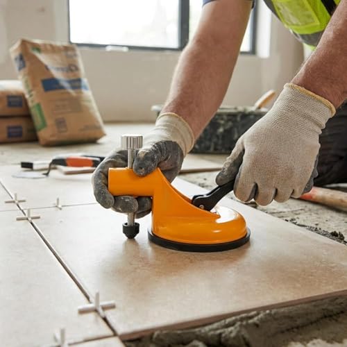 Adjustable Height Leveler – Professional Countertop Leveling Tool, Heavy Duty Suction Cup Alignment Tool for Countertops & Floors, Tile Slab Alignment for Repair & Seam Leveling, 6.7"x4.6"x4.3"