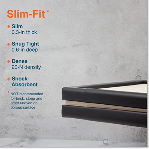 Roving Cove Slimfit Corner Edge Protector for Baby Proofing (Small 15ft Edge 4 Corners), Furniture Safety Bumper Guard, Soft NBR Rubber Foam, 3M Adhesive, Onyx Black - color: Onyx Black, size: Small 15 feet