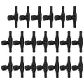 M METERXITY 20-Pack Aquarium Air Valve for 3/16" Airline Tubing PVC Aquarium Air Control Valves for Fish Tanks/Aquaculture, Regulators Air Pump Adjustable Valve[Black]