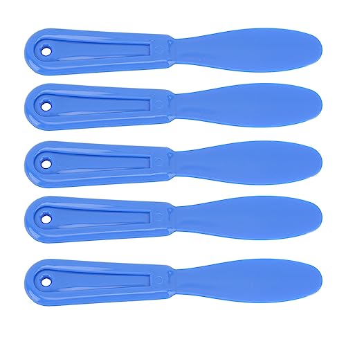 5pcs Straight Spatula,Plastic Plaster Spatulas Mixing Knife for Alginate Plaster Materials (Dark Blue)