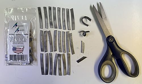 Awesome Aquatic Plant Anchors/Weights 25 pk Strip Lead Ribbon Live Plants Weight Anchor (25 Pack Strips) - size: 25 Pack Strips