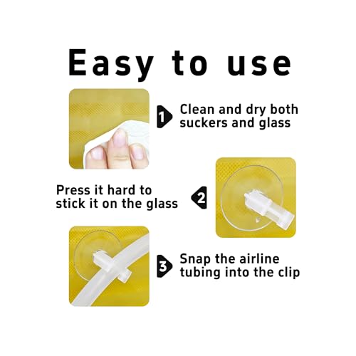 20PCS 17mm Aquarium Suction Cup Clips, Clear Airline Tube Holders for Fish Tank Air Hose, Clamps for Aeration Tubing Setup and Organization - size: 17mm
