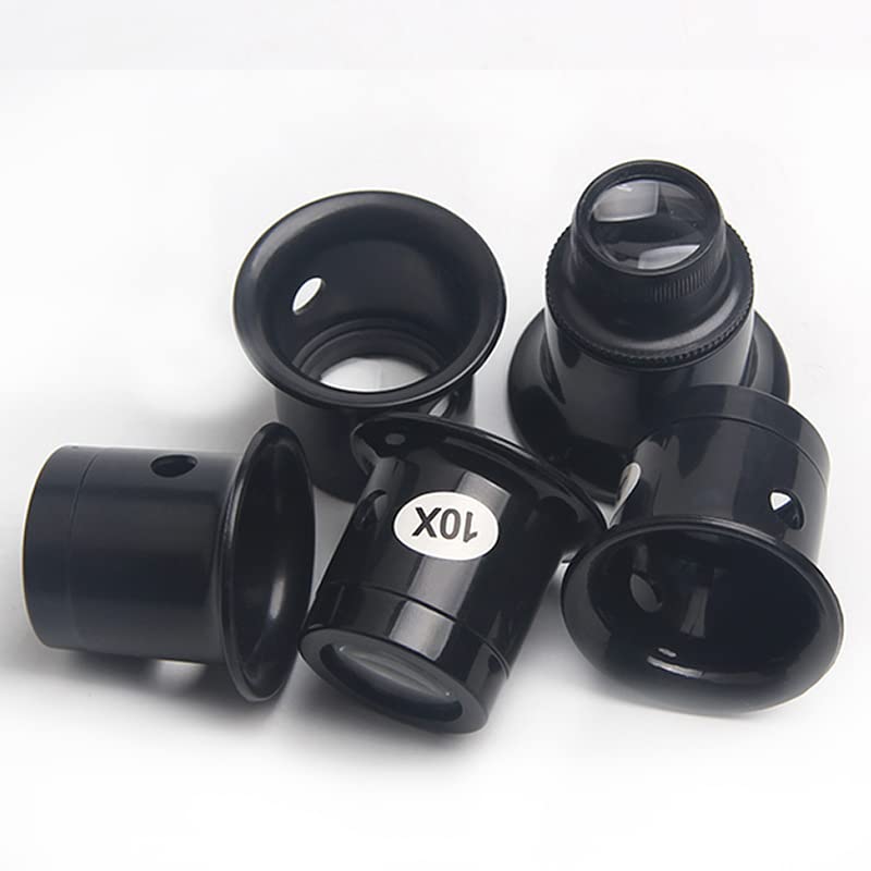 10PCS 10X Watchmaker Loupe, Portable Monocular Watch Loupe Magnifier Magnifying Glass Eye Loops Magnifier, Jewelers Repair