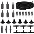 NestBasics 19.68 feet Black Aquarium Airline tubing 6 air Stone for Aquarium 6 Aquarium Check Value for Fish Tank 6 Aquarium Suction Cups 3 Each Aquarium air Controller and I T Hose connectors - size: 19.68 feet aquarium tubing with 28 kits