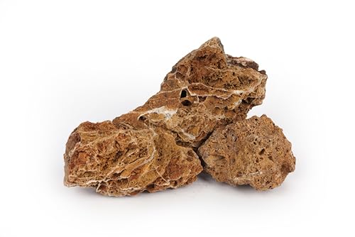 LANDEN Maple Leaves Stone Natural Rocks (18lbs, 3~9 inches,9pcs) for Aquarium, Paludarium, Terrariums, Decorative of Forest Creeks, lakesides, and Streams - size: 14 Maple Leaves Stone(3-9 inches,18lbs)