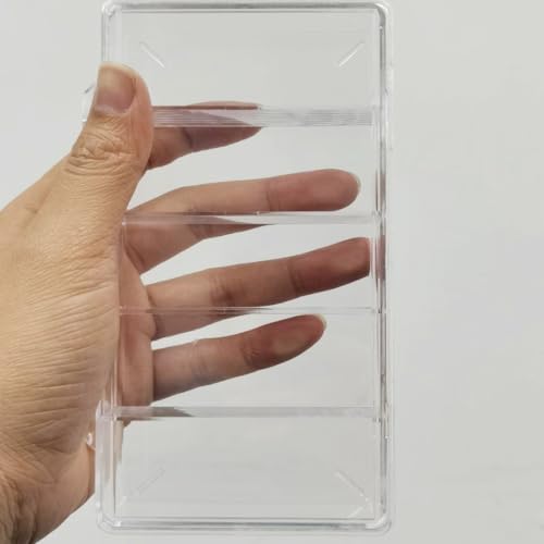 uxcell Component Storage Box - PS Fixed 5 Grids Electronic Component Containers Tool Boxes Clear White 180x85x34mm