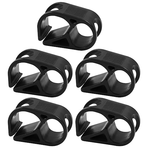 5 Pcs 1/2" - 5/7" Tube O.D. Plastic Tubing Clamps, Adjustable Tube Clamp Shut Off Hose Clamp, Laboratory Pinch Valve Flow Control Hose Clamp (Black) - color: Black, size: 1/2" - 5/7"