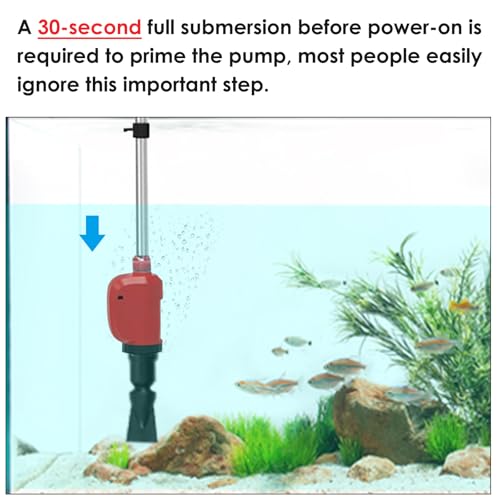 36W Electric Gravel Cleaner for Aquariums, Automatic Fish Tank Vacuum for Water Change & Sand Cleaning, with Adjustable Telescopic Pole for Large Tanks