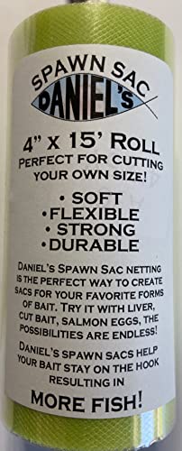 Daniel's Spawn Sac Netting - 4" x 15' Roll - color: Chartreuse